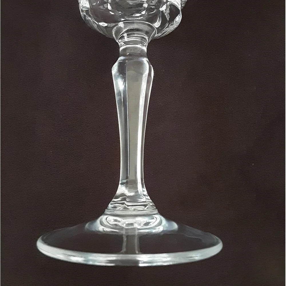 W. M. Dalton Cherbourg French 24% Lead Crystal Wine Glasses #2 Set of 4 - No Box
